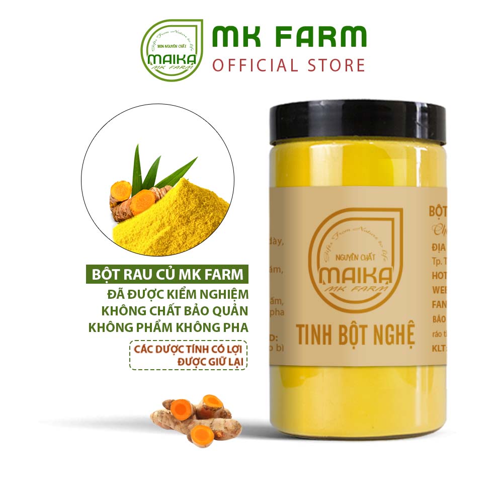 Tinh Bột Nghệ Nguyên Chất MK Farm (500g/hũ)