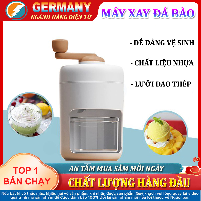 Máy bào đá mini tiện lợi, Máy xay đá bào cầm tay lưỡi dao thép không gỉ