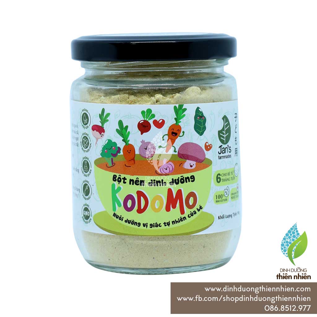 [Gia Vị] Bột Nêm Rau Củ Trẻ Em Kodomo Jan's, 90g (Dành Cho Bé Từ 6 Tháng Tuổi)