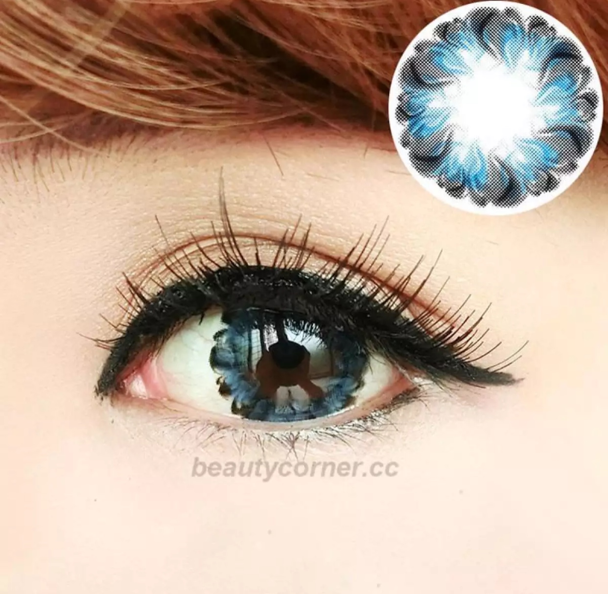 Lens xanh tây 0 độ giãn tròng ( HSD 12 tháng kể từ ngày mở nắp) tặng kèm khay và dụng cụ đeo