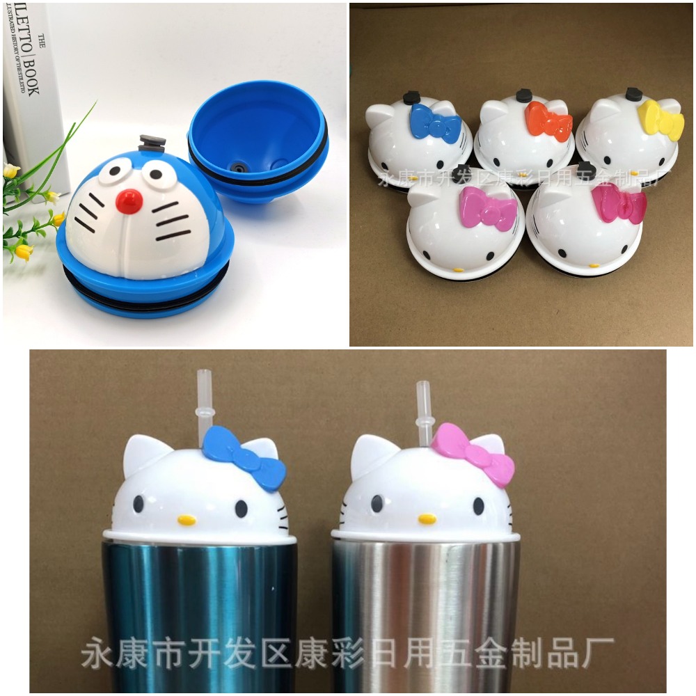 [HCM]Nắp ly giữ nhiệt hình Doreamon - Kitty (KHÔNG GỒM LY + ỐNG HÚT)