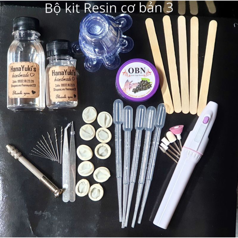 Keo epoxy resin - bộ kít resin handmade, diy - hanayuki's handmade