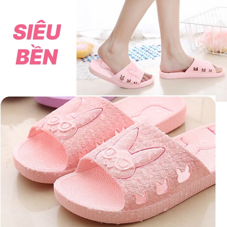 [HCM]DÉP NHỰA MỀM ĐI TRONG NHÀ HÌNH THỎ CHỐNG TRƯỢT HIỆU QUẢ FREESIZE - DÉP ĐI TRONG NHÀ TẮM NHÀ VỆ SINH HÌNH THỎ SIÊU XINH