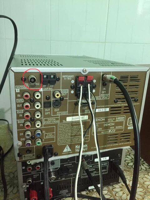 Ăn Ten FM cho dàn mini Denon chân tròn