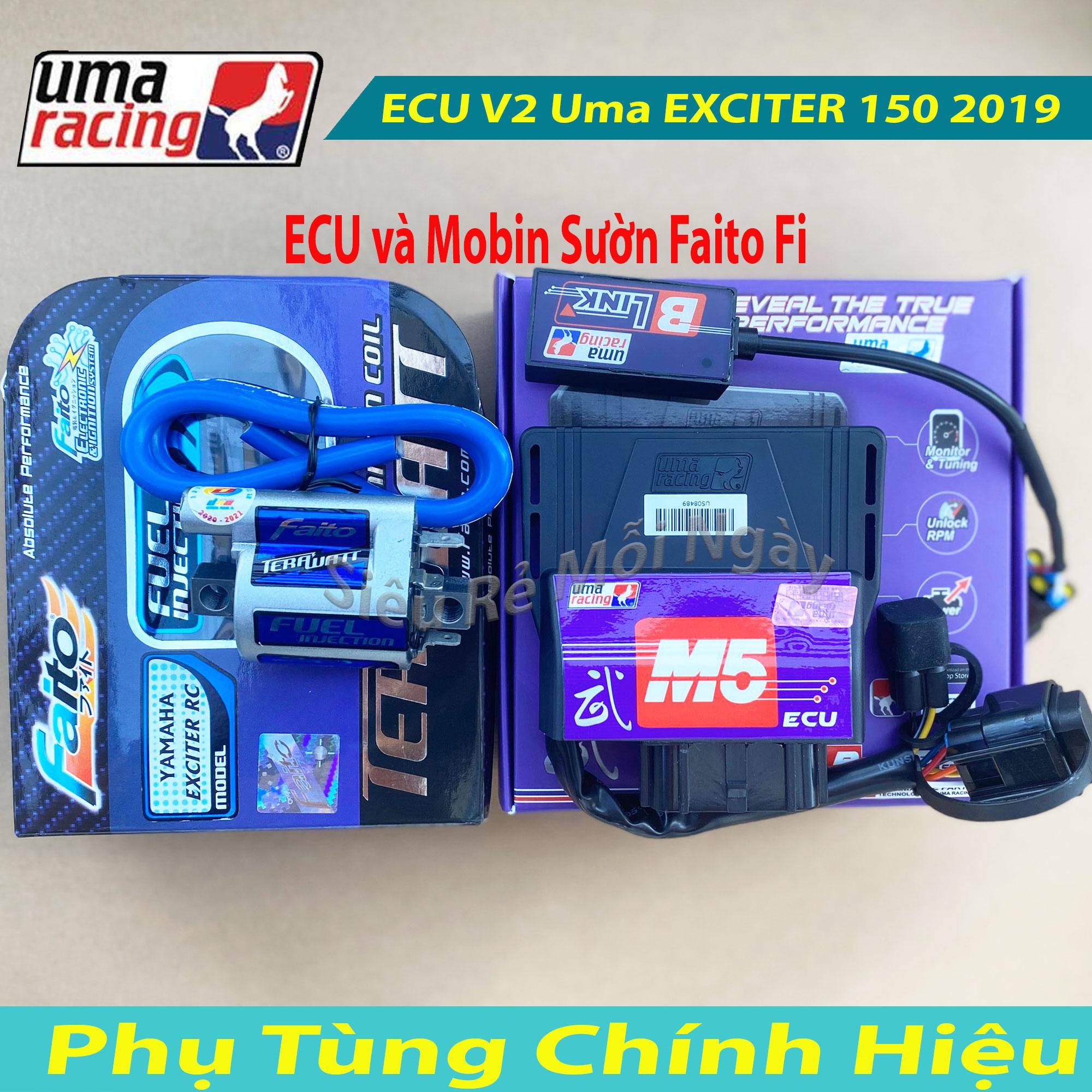 HCMCOMBO ECU V2 UMA RACING M5 BLUTOOTH và MOBIN SUON FAITO Fi CHO EXCITER