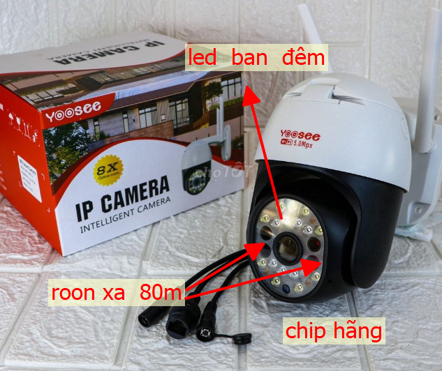 combo  camera  yoosee ngoài trời  chip xịn h265 - camera wifi  - yoose chuẩn  HD 1920 x 1080P