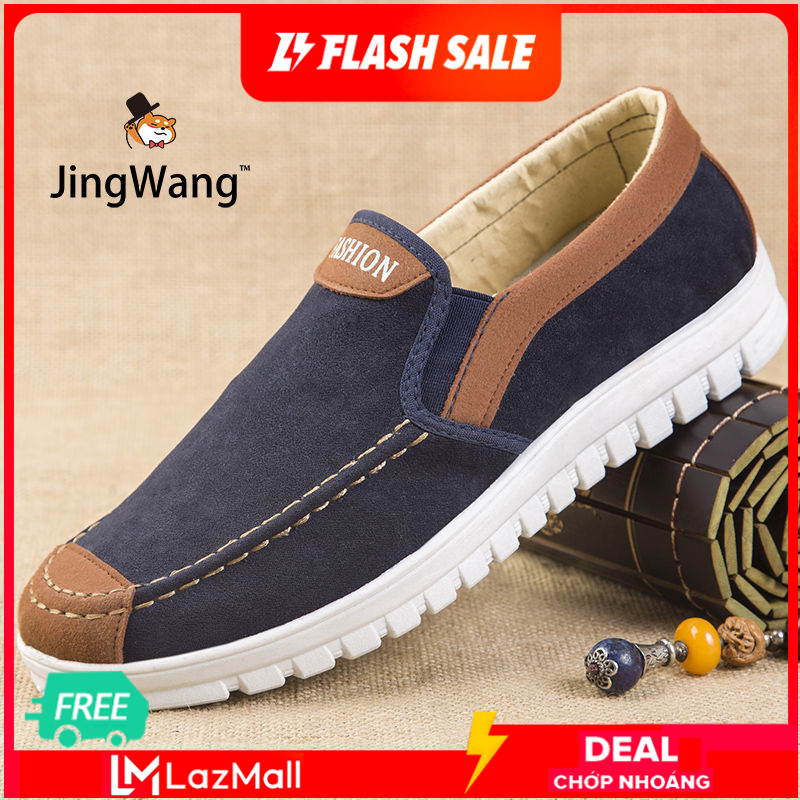 JingWang Free Shipping Miễn phí vận chuyển Giày vải thời trang của nam