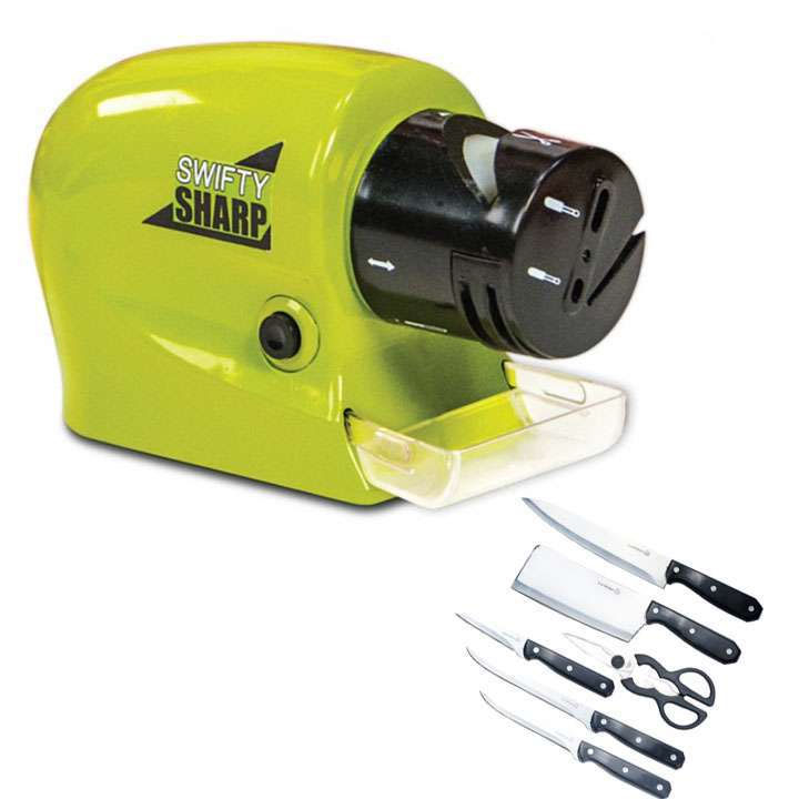 [HCM]Dụng cụ mài dao đa năng 5 in 1 Máy mài đa năng dao kéo Dụng cụ mài dao đa năng 5 in 1 swifty sharp Máy mài dao & kéo đa năng dùng pin Swifty Sharp Tiện Lợi vyvy store 98