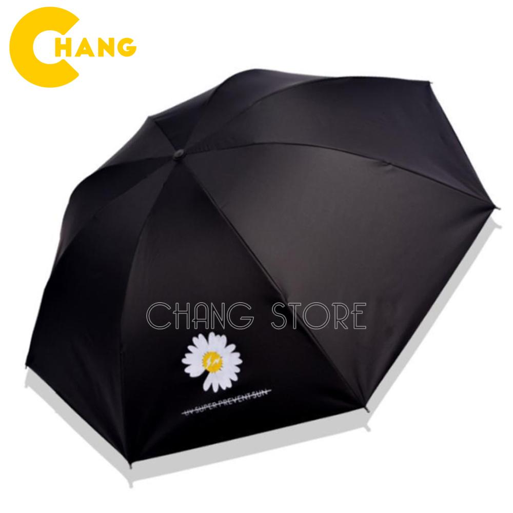 Ô dù gấp gọn, ô che mưa, ô gấp gọn hình hoa cúc, phong cách Hàn Quốc