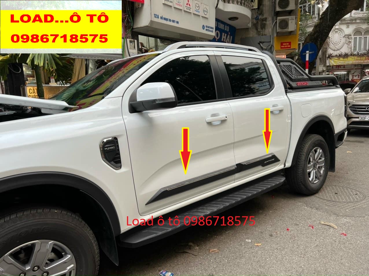 Ốp nẹp sườn xe ford ranger raprtor 2023 mẫu mới dành cho xe mới cao cấp