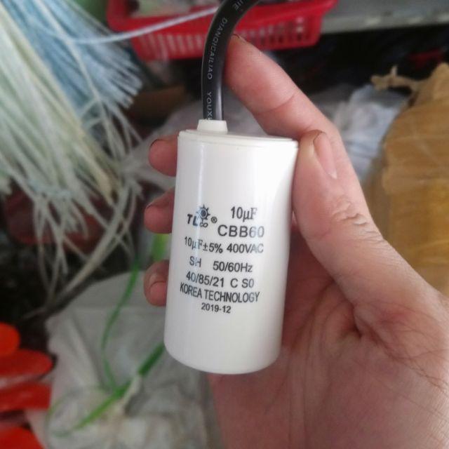 Tụ dây 10uF - 15uF - 20uF - 25uF - 30uF - 35uF - 40uF - 45uF - 50uF - 60uF màu trắng đen ngẫu nhiên