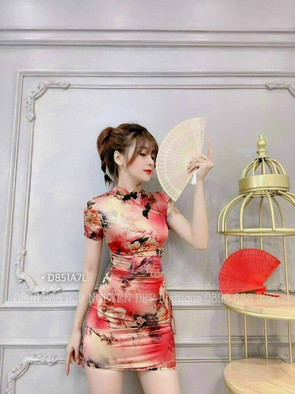 [HCM]SƯỜN XÁM HỌA TIẾT HOA 3D NỔI BẬT RỰC RỠ TÔN ĐƯỜNG CONG CHO PHÁI ĐẸP QCS