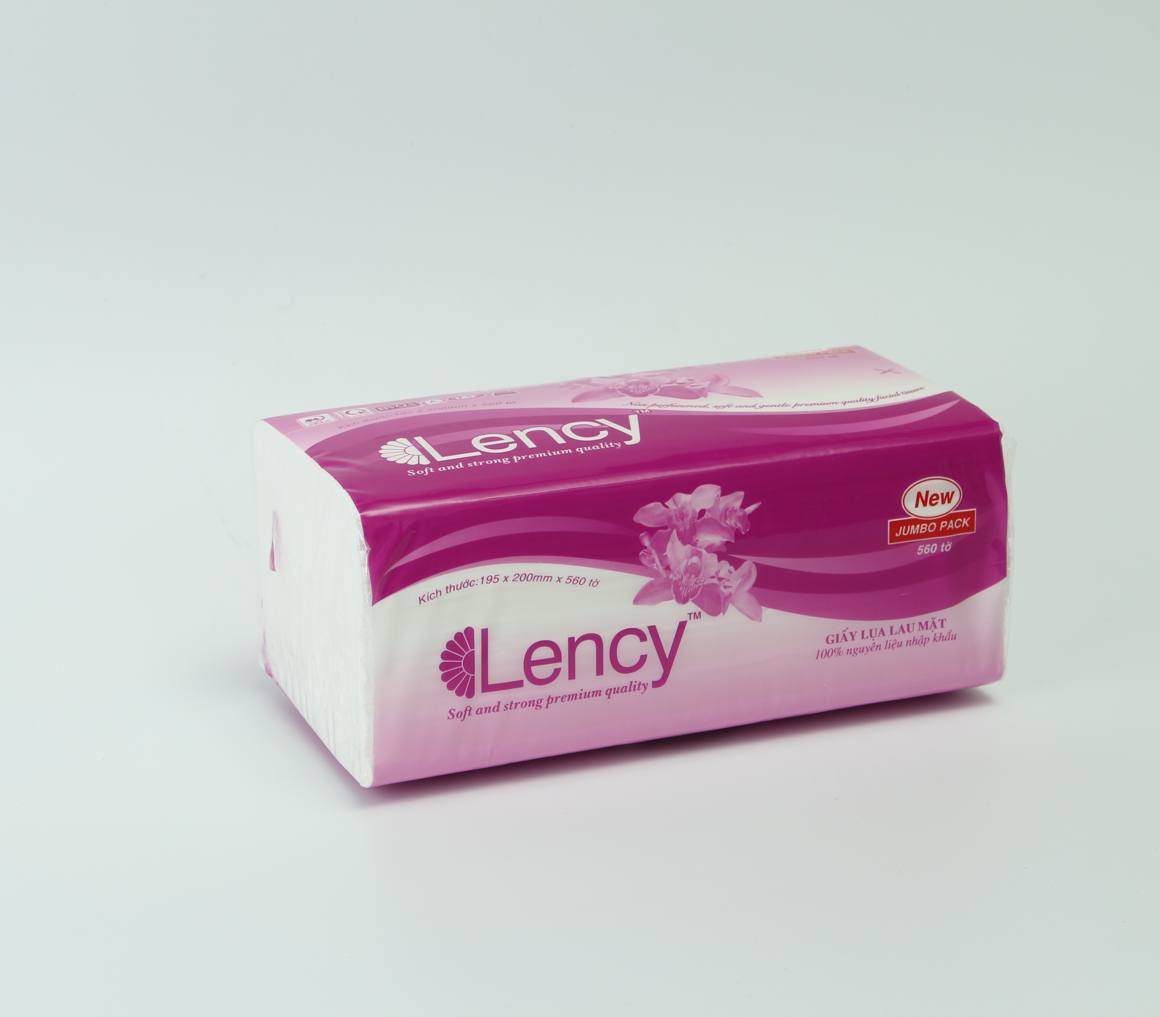 Hộp giấy ăn cao cấp Lency 180 tờ 3 lớp