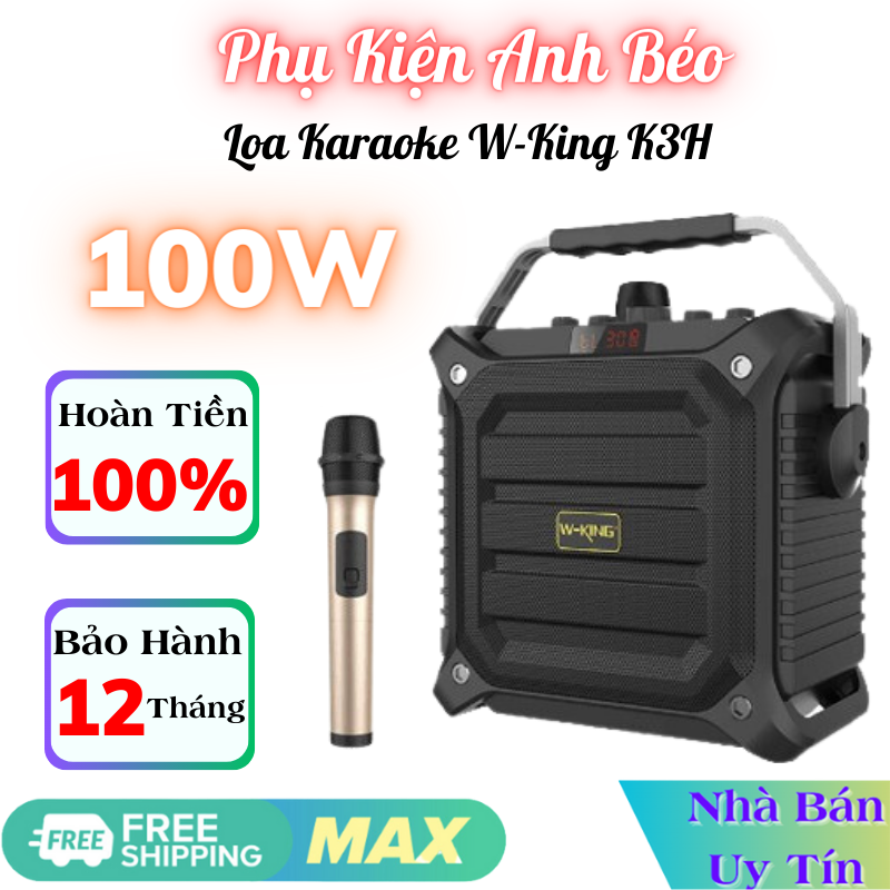 Loa Karaoke Bluetooth W King K3H Công Suất 100W-Loa W KingT9 Công Suất 80W