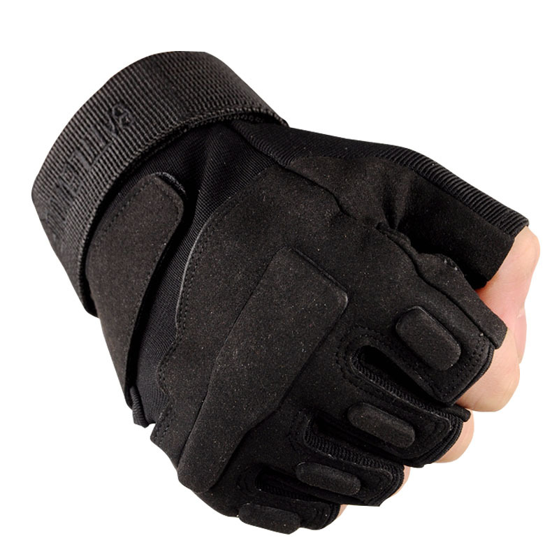 Găng tay xe máy, đi phượt cụt ngón blackhawk cao cấp
