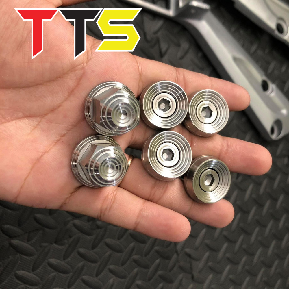 Bộ ốc khâu gác chân, 2 tán cốt gắp 10ly SALAYA V2 sử dụng cho gác chân WAVE DÀI - NGẮN