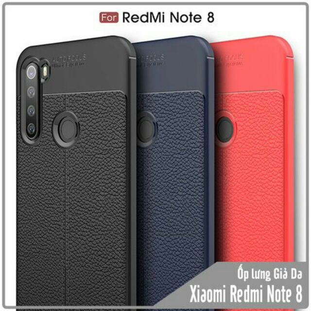Ốp dẻo auto focus vân da xiaomi redmi note 8