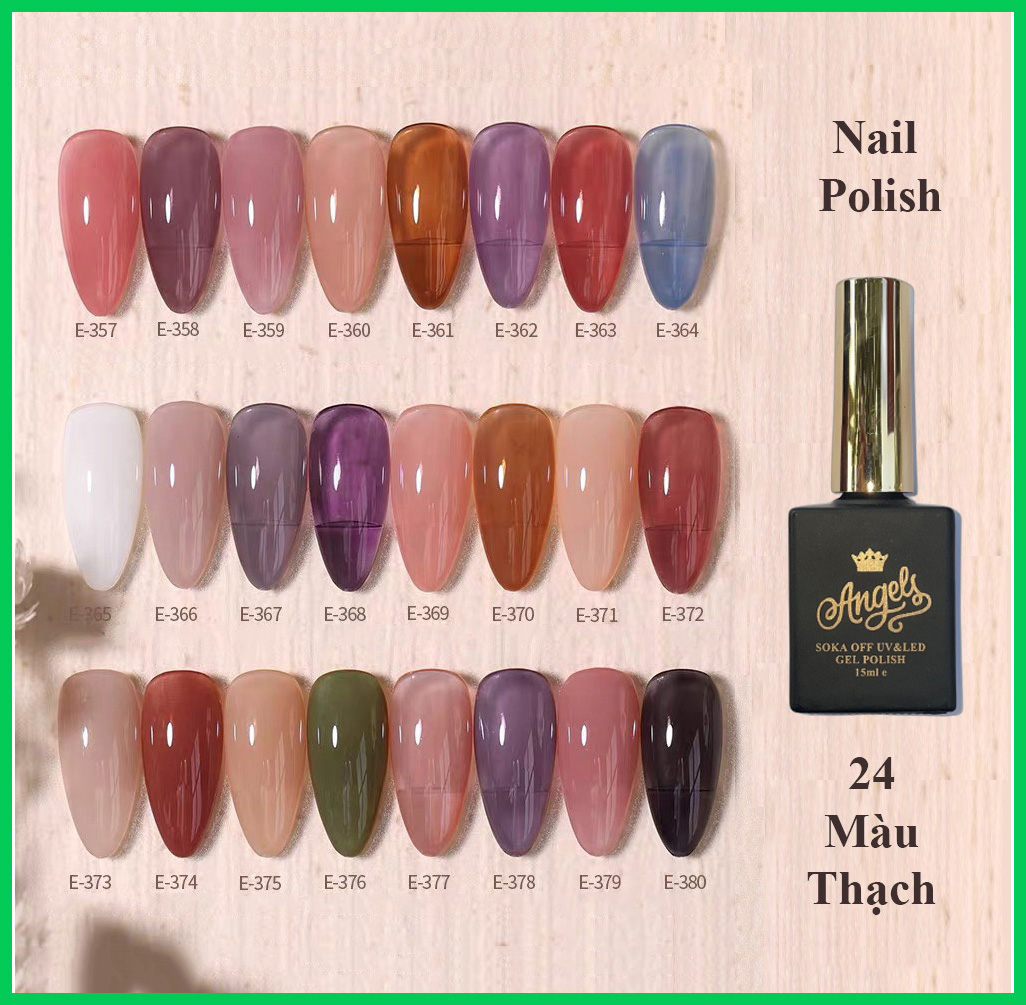 Sơn móng - sơn gel thạch - angels - 24 màu hot