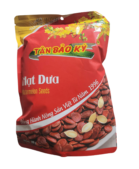 Hạt dưa tân bảo ký loại đặc biệt hạt to chắc mẩy không phẩm màu đóng gói túi zip 500 gam