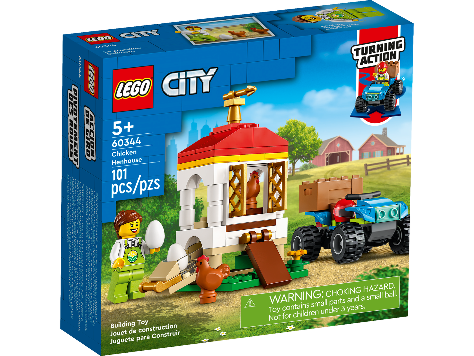 - lego city - 60344 - chicken henhouse - chuồng gà mái