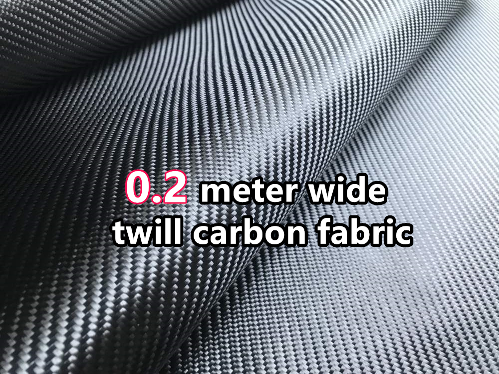 Vải sợi carbon thật 3k 200gsm 2x2 vải chéo 7.8inch/0.2 mét vải sợi carbon