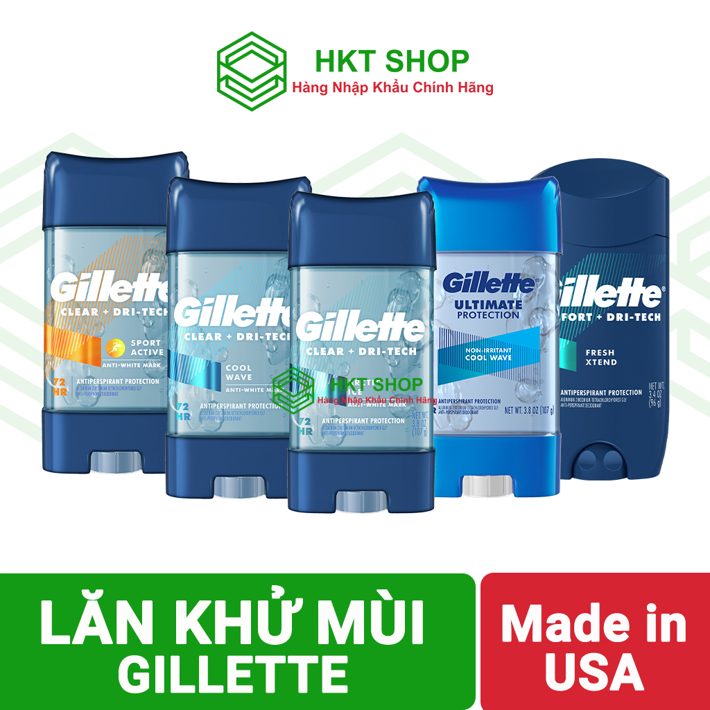 [USA] Lăn Khử Mùi Gillette Clear Gel 107g - HKT Shop