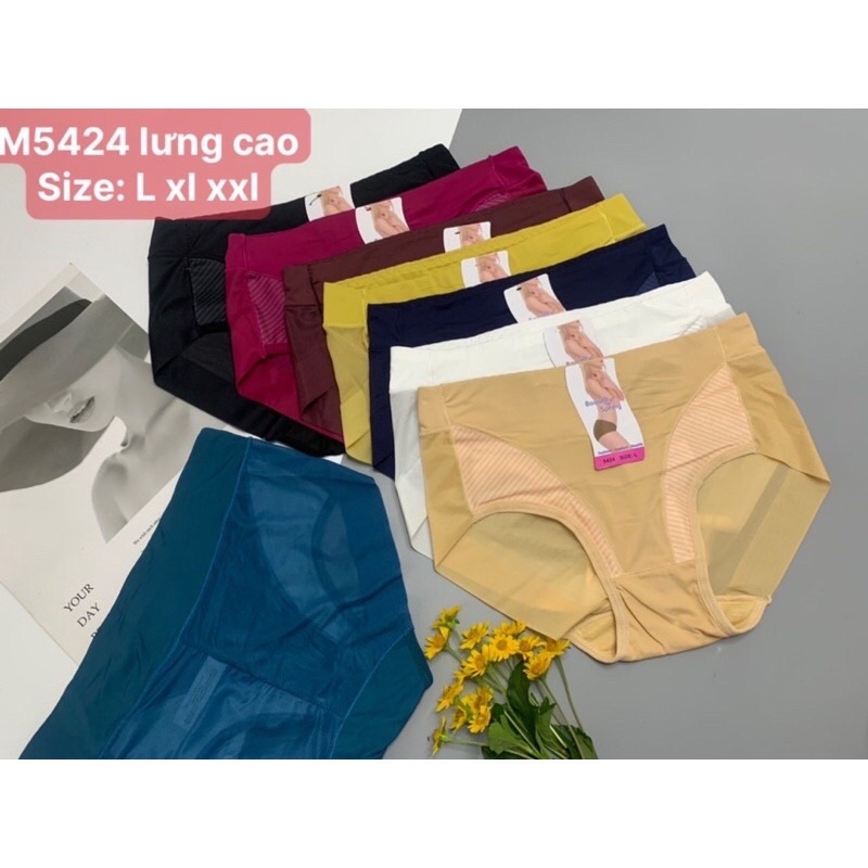 Quần lót nữ lưng cao lưới tàng hình cao cấp spring 5424