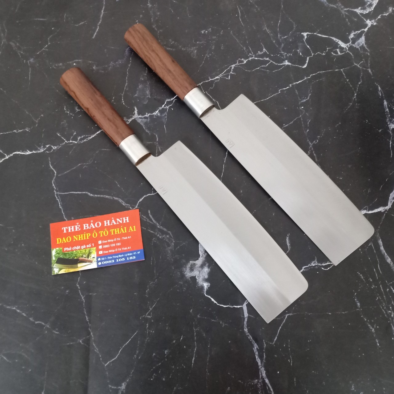 Dao Thái Thịt Nakiri Thép Trắng Không Gỉ