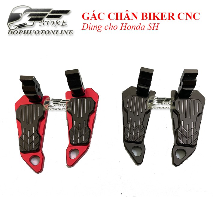 Gác chân sh biker nhôm cnc đỏ đen siêu đẹp