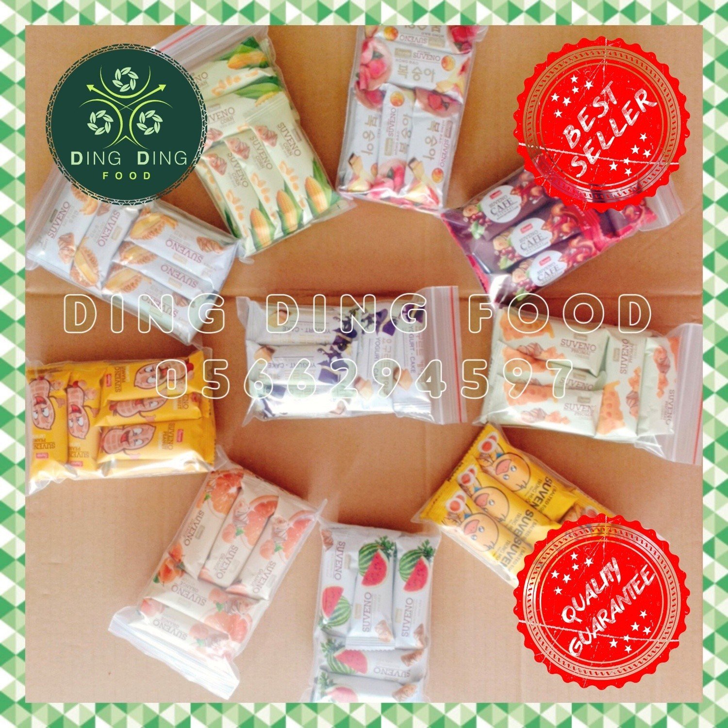 Mới - Tổng Hợp Các Vị Bánh Sữa Chua Xốp Giòn Suveno ( 10 Cái ), Bánh Xốp Thiên Thảo, Ăn Vặt Siêu Ngon, DING DING FOOD