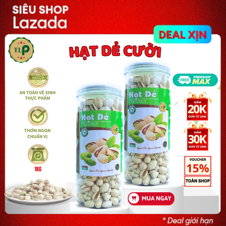 Hạt dẻ cười tân lộc phát combo 1kg - mỗi hũ 500g