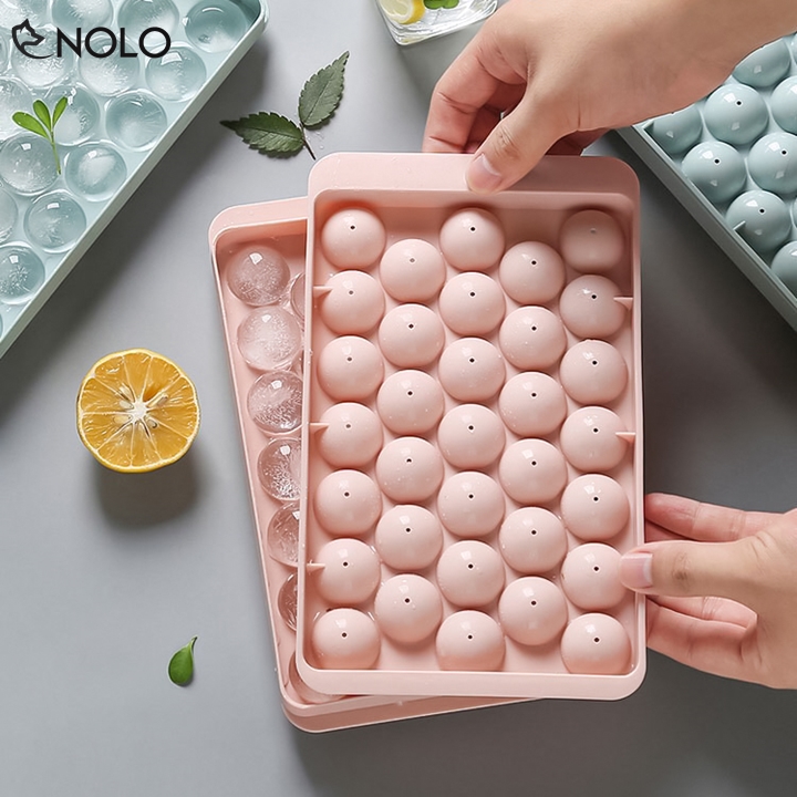 Combo 2 Khay Đông Đá 33 Viên Làm Đá Làm Nước Dashi Thạch Rau Câu Hình Chữ Nhật Chất Liệu Nhựa PP