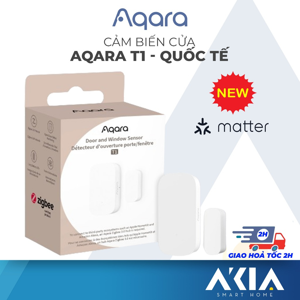 Cảm biến cửa Aqara T1 Zigbee 3.0 - Phát hiện trạng thái đóng / mở, Tương thích HomeKit - Cần trang bị Aqara Hub