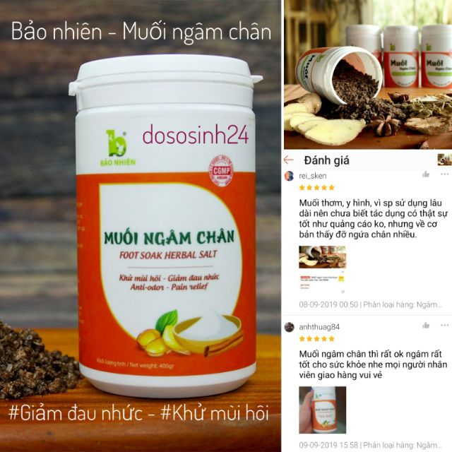 Bảo nhiên - muối ngâm chân giảm đau nhức khử mùi hôi, cam kết hàng đúng mô tả, chất lượng đảm bảo an toàn đến sức khỏe người sử dụng