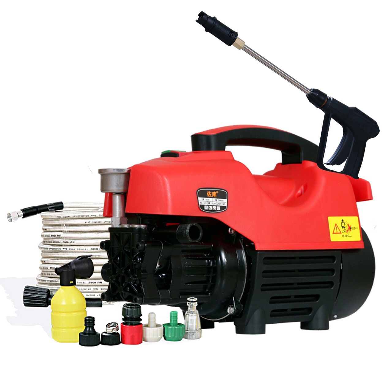 Máy bơm xịt rửa xe áp lực cao tự hút nước - Lõi đồng 100% LOẠI TỐT.tằng bình sịt tuyết