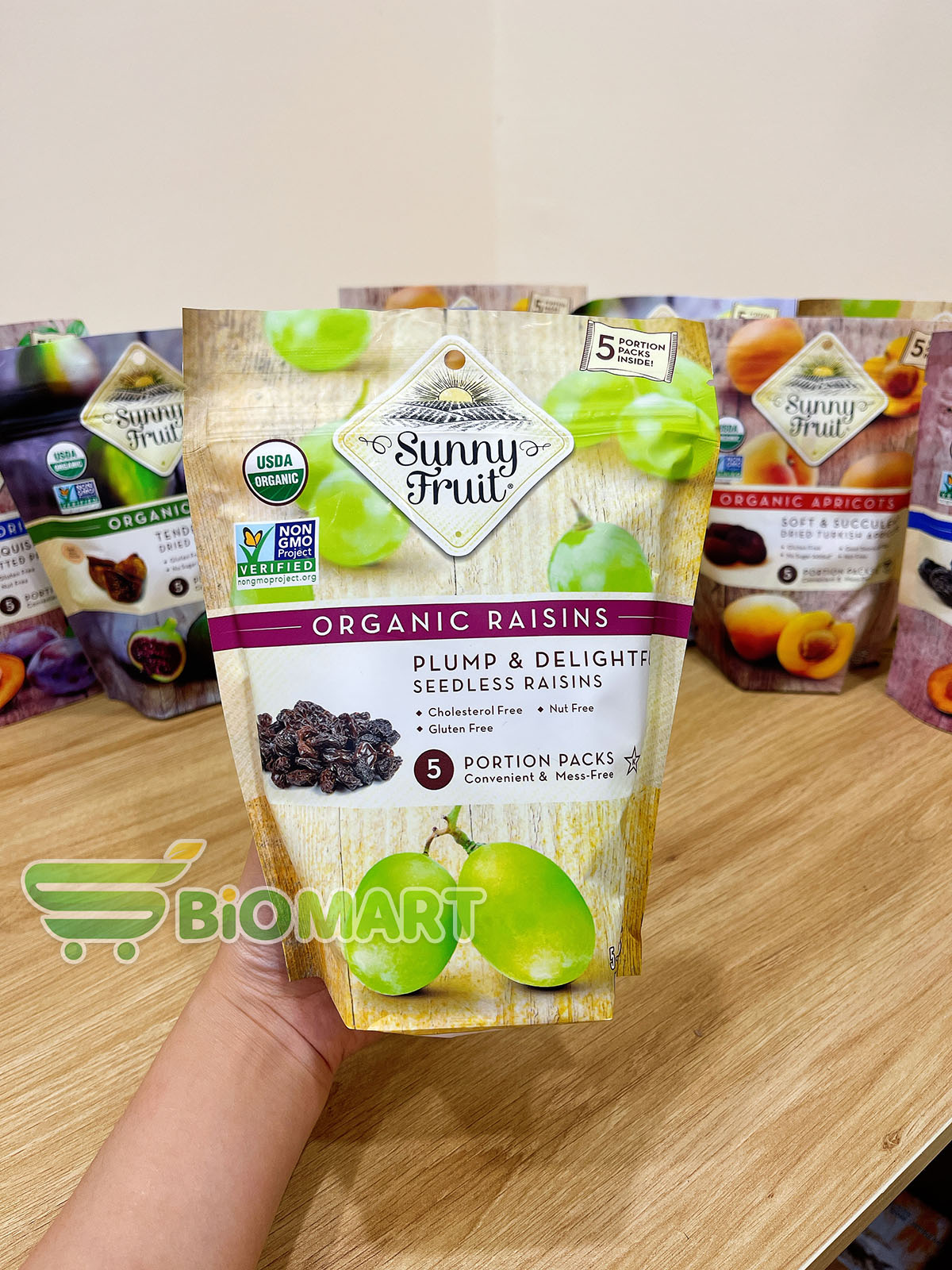 Nho khô hữu cơ Sunny Fruit 250g nhập khẩu Thổ Nhĩ Kỳ - Date 3/2023 - S Bio Mart - Baby & Organic Shop
