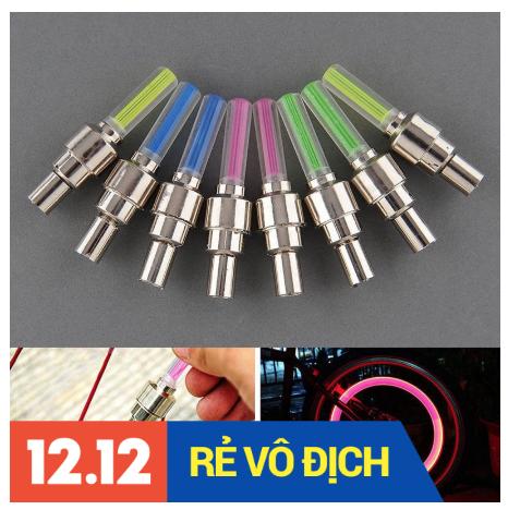 Set 2 đèn led phát sáng gắn trang trí van bánh xe đạp / mô tô / ô tô