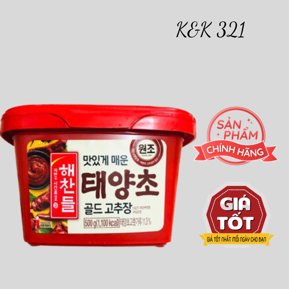 Tương ớt gochujang hàn quốc loại hộp 500g/ tương ớt nấu mỳ cay, topokii