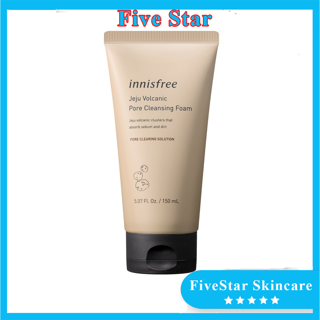 Sữa rửa mặt tro núi lửa Innisfree Jeju Volcanic Pore Cleansing Foam