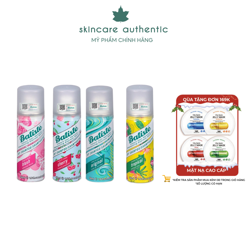 Dầu gội đầu khô Batiste Dry Shampoo 50ml  | Blush
