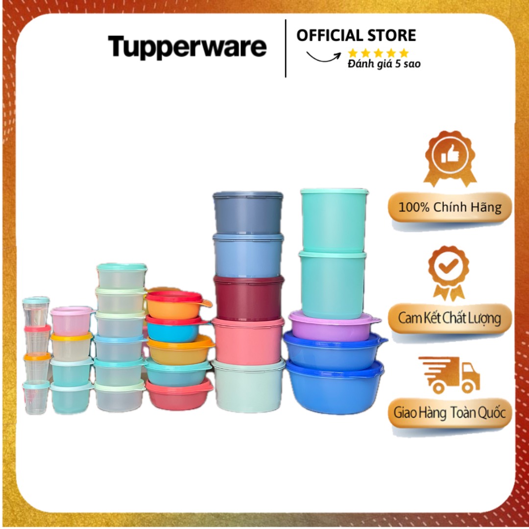 Hộp trữ mát tròn lẻ tupperware 200ml/300ml/1l/1.5l các loại - tupperware mall hcm