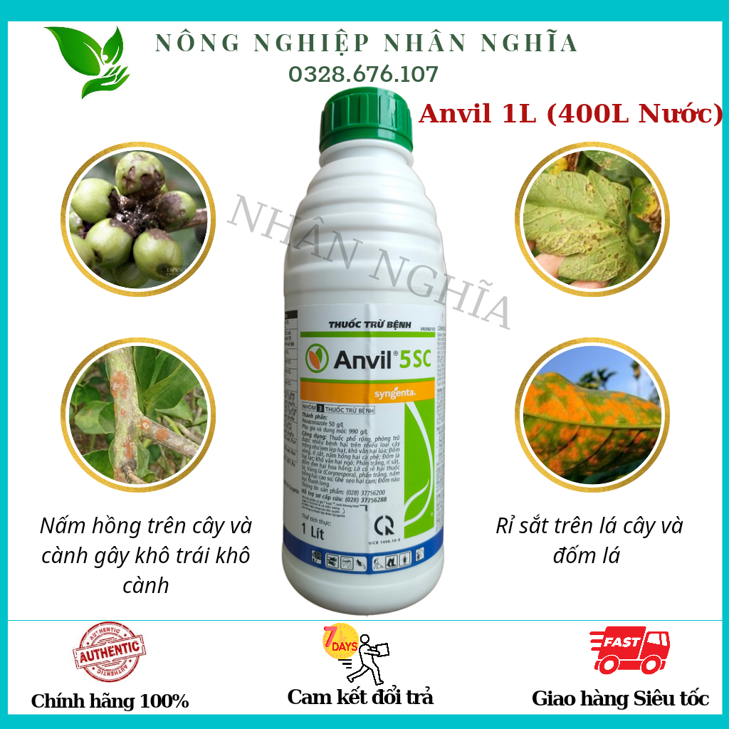 Thuốc trừ bệnh phổ rộng Anvil 5SC - 100ml - 250ml - 1Lít