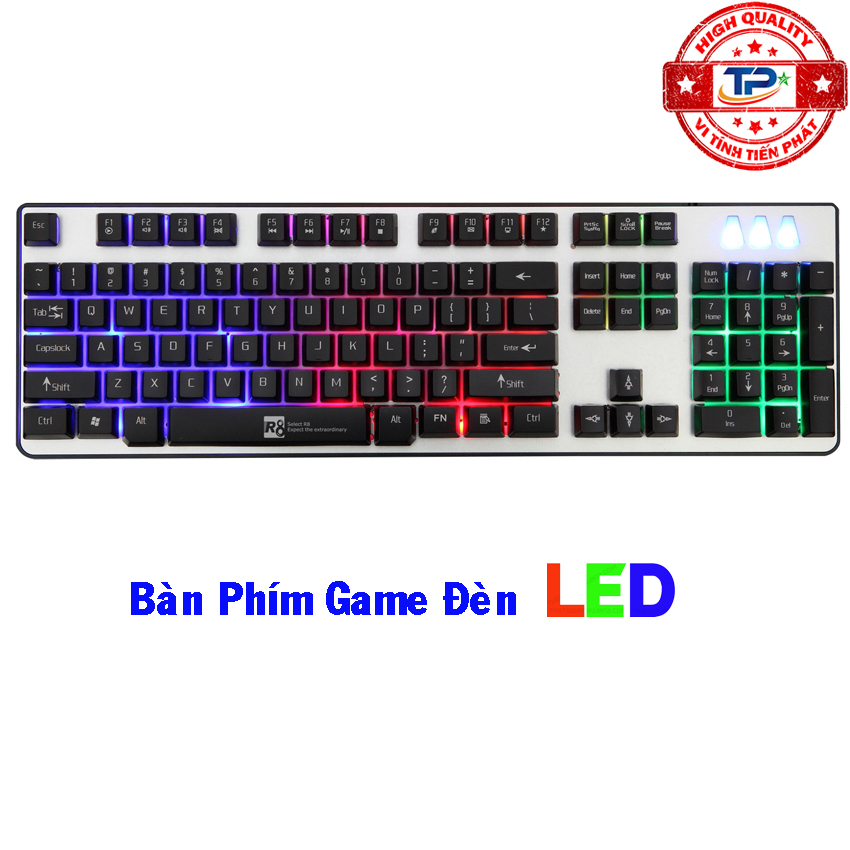 Bàn phím giả cơ led nhiều màu chuyên game r8 1833.