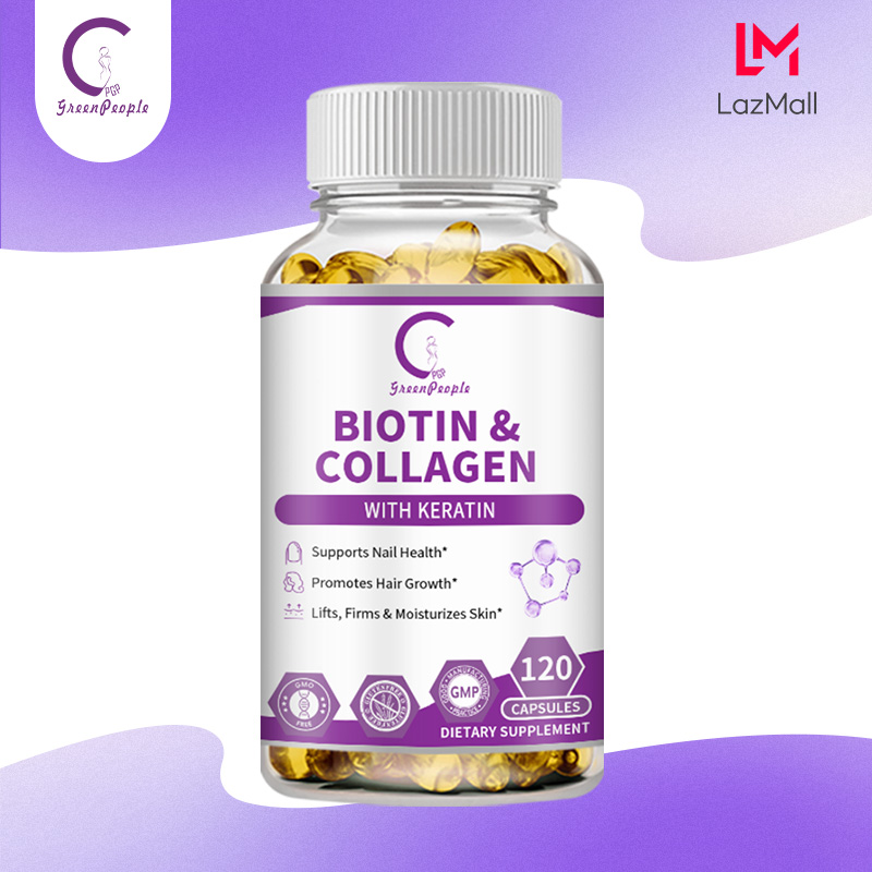 GPGP GreenPeople Biotin Collagen Với Keratin cho sức khỏe làn da, tăng trưởng tóc và móng chắc khỏe 