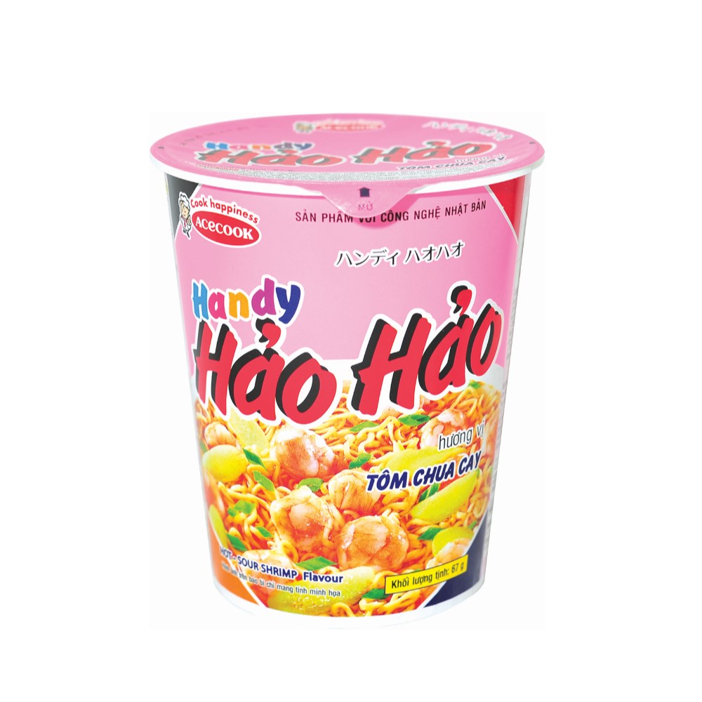 thùng Mì ly Hảo Hảo Acecook tôm chua cay 24 ly 67g