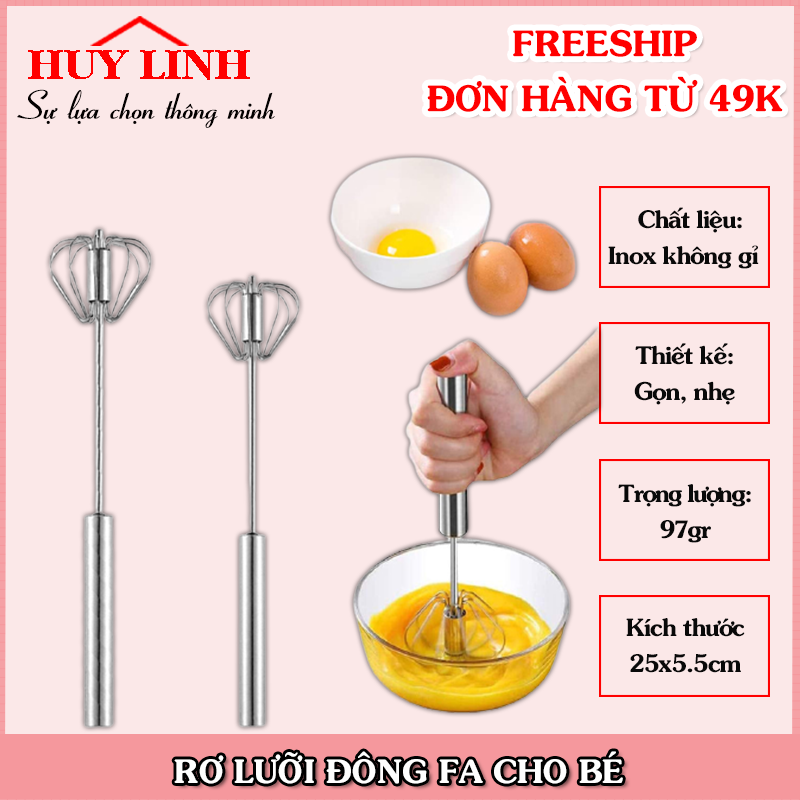 Cây đánh trứng, Cây đánh trứng inox tự xoay thông minh, Cây đánh tạo bọt cafe, Dụng cụ đánh trứng, Dụng cụ đánh trứng bằng tay, Dụng cụ tạo bọt cafe, Dụng cụ nhà bếp, Dụng cụ đánh sữa, Đồ dùng làm bánh, (CDT02), Huy Linh