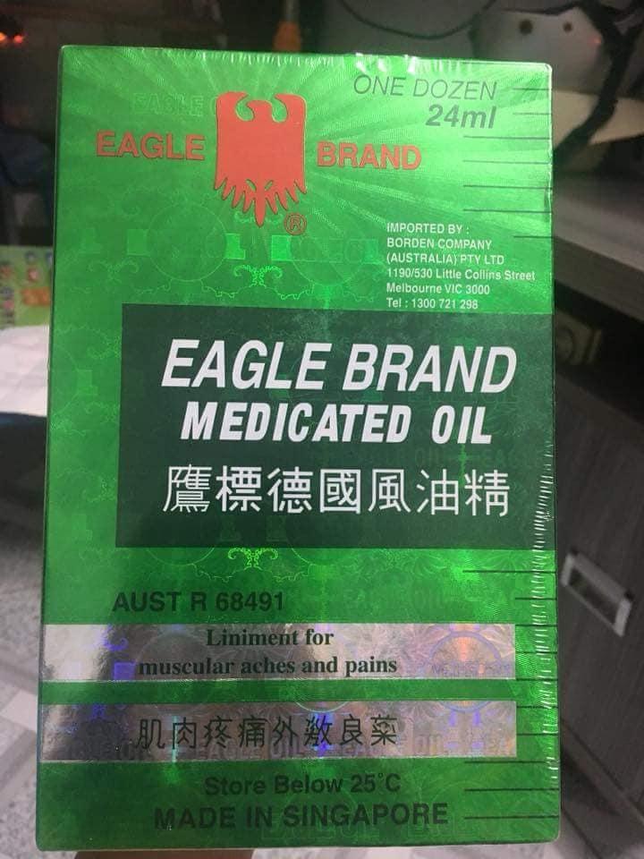 Dầu Gió Xanh Con Ó Eagle Brand 24ml xách tay từ Úc