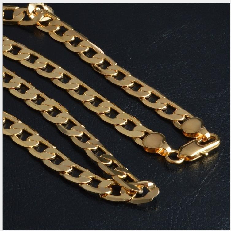 Dây Chuyền Nam Mạ Vàng 18K kích thươc D 50 - 60cm ( Dẹt To - Phong cách Đại Gia )