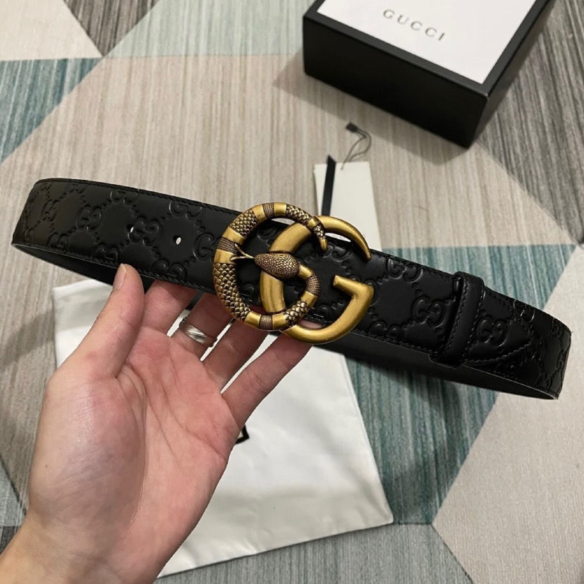 Ancient home high-end double G cool male woman smooth home really belt buckle GG leather G business casual in same belts