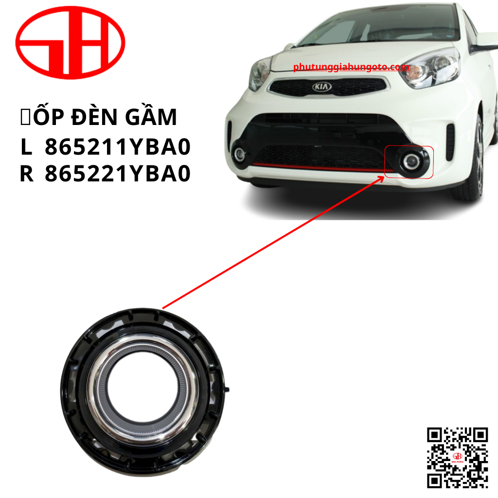 Phụ tùng ô tô ốp đèn gầm morning kia 2016 si